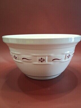 Vintage Red LONGABERGER 10" Woven Traditions Heritage Bowl